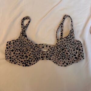 Smocked Underwire Bikini Top